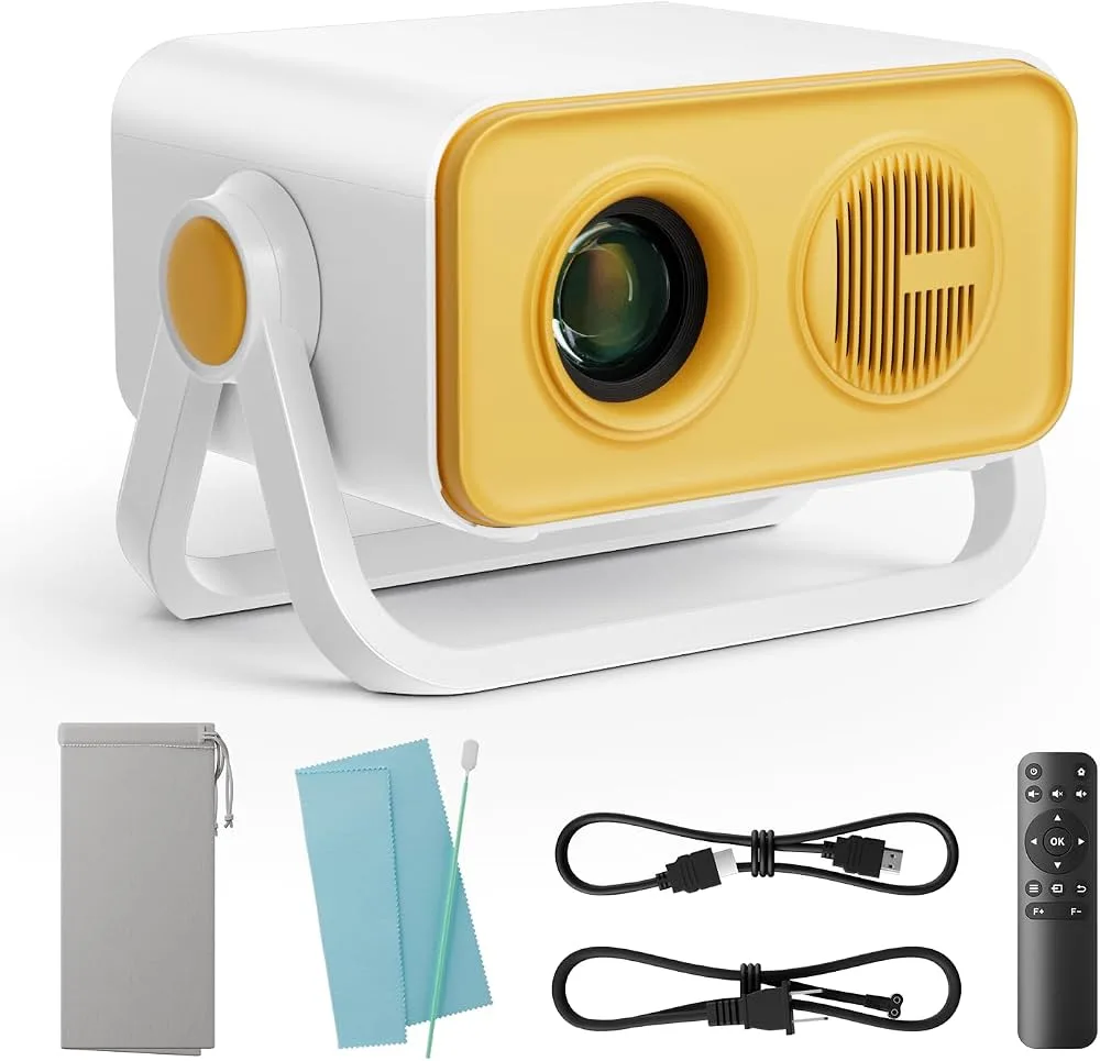 BKZ 2025 upgraded 360°قابل للتعديل مزدوج حامل AI Auto Keystone كهربائي focus صغير جهاز عرض محمول