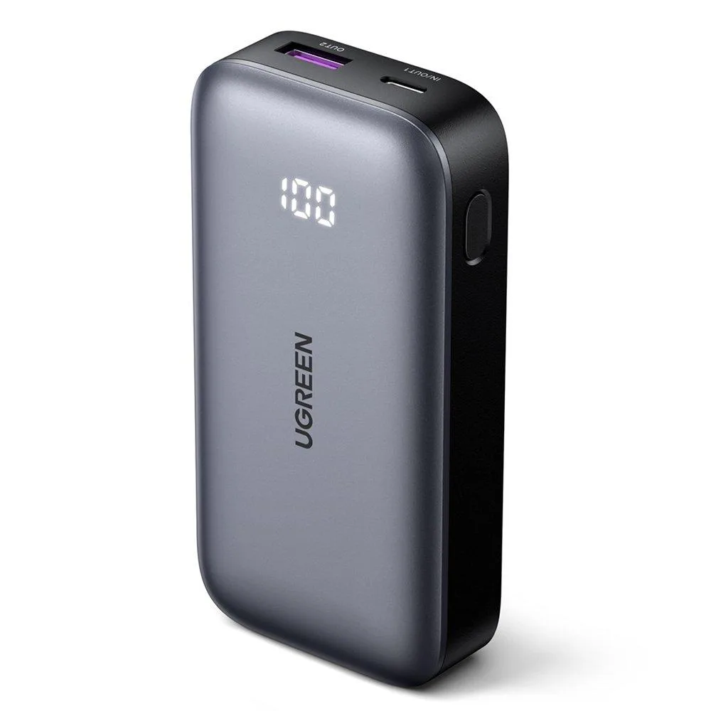UGREEN 10000mAh PD-30WTwo-way شحن سريع شاحن متنقل أسود