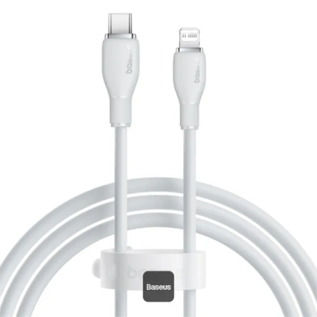 كابل بيسوس بودينج للشحن السريع – Type-C إلى Lightning – بطول 1.2 متر – ألوان متعددة-أبيض