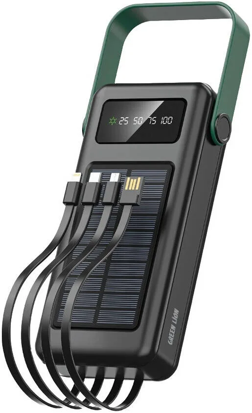 أخضر lion شمسي max 30000mah powerbank