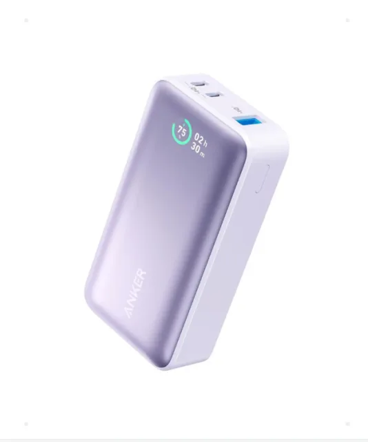 باور بانك أنكر 533 (PowerCore 30W) – سعة 10000 مللي أمبير - متوفر بثلاث ألوان -بنفسجي