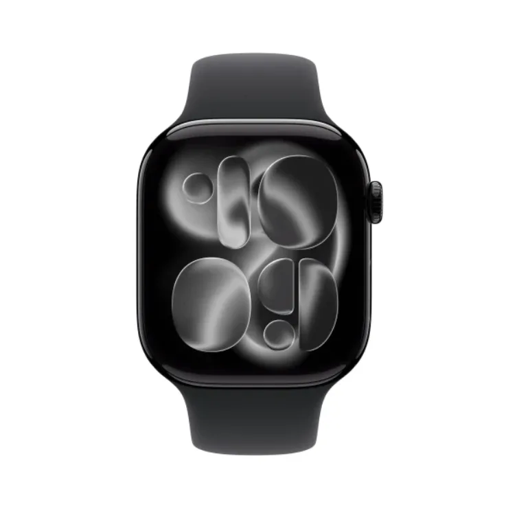 Apple Series 11 GPS 46mm ساعة — Jet أسود ألومنيوم, أسود سوار رياضي