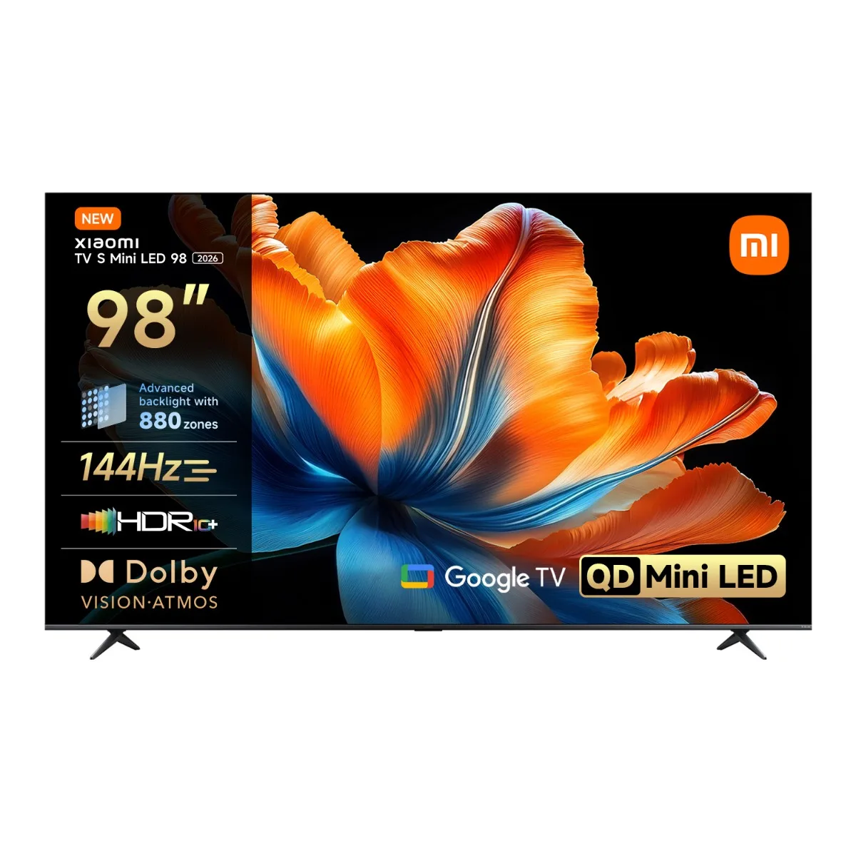 Xiaomi تلفزيون S صغير LED 98 بوصة 4K Google تلفزيون (2026)