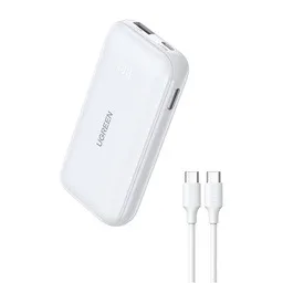 UGREEN 10000mAh PD-30WTwo-way شحن سريع شاحن متنقل أبيض
