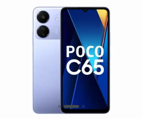 هاتف بوكو C65 – 4 جيجابايت رام، 128 جيجابايت ذاكرة، شاشة 6.74 بوصة، بطارية 5000 مللي أمبير-أزرق