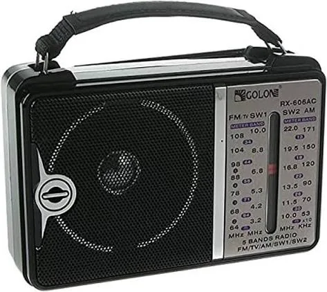 Golon RX-606AC FM راديو — أسود