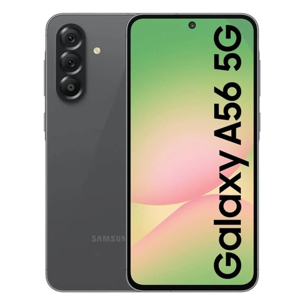 هاتف سامسونج جالاكسي A56 5G، شاشة 6.7 إنش، ذاكرة 8GB، سعة 256GB – اللون الجرافيتي